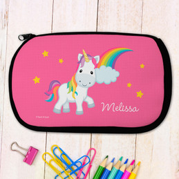 Rainbow and Unicorn Personalized Pencil Case for Kids