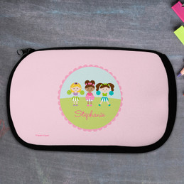 Three Cheerleaders Personalized Pencil Case For Kids
