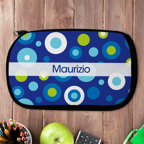 Circles and Circles Blue Pencil Case by Spark & Spark