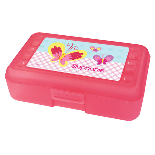 smiley butterfly pencil box for kids