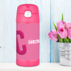 Pink Double Initial Personalized Thermos For Kids