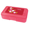 preppy red flowers pencil box for kids