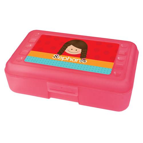 Just Like Me (Girl-Red) Personalized Pencil Box