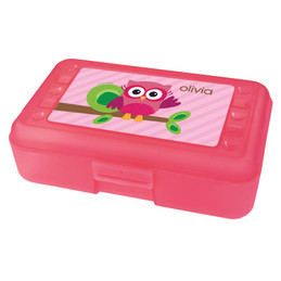 Owl be Yours (Girl) Personalized Pencil Box