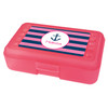 pink and navy anchor pencil box for kids