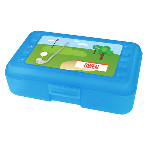 My Love For Golf Personalized Pencil Box