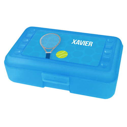 Tennis Fan Boy Personalized Pencil Box