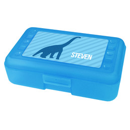 Dino and Me Blue Personalized Pencil Box