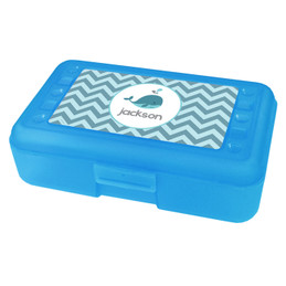 Sweet Little Blue Whale Personalized Pencil Box