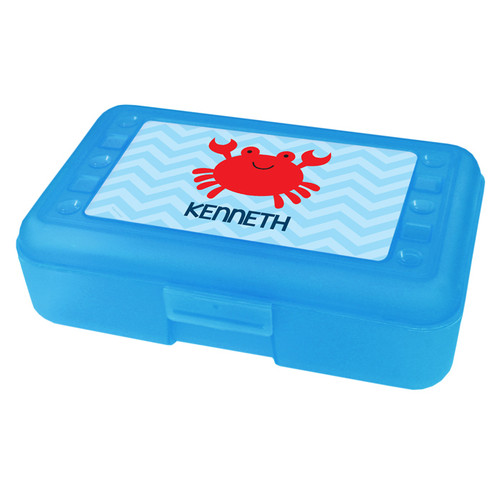 Happy Crab Personalized Pencil Box