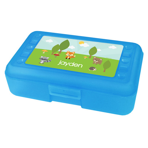 Cute Animals in the Forest Personalized Pencil Box