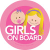 Cool Baby on Board Sticker with Blonde Girls | Spark & Spark