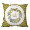 A Golden Xmas Wreath Personalized Pillow