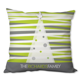 Modern Xmas Lines Personalized Pillow