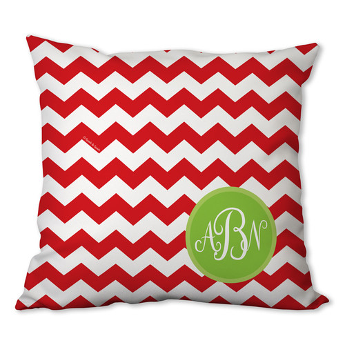 Chevron and Initials Personalized Pillow