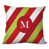 Bold Xmas Stripes Personalized Pillow