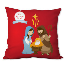 The Nativity Tradition Personalized Pillow