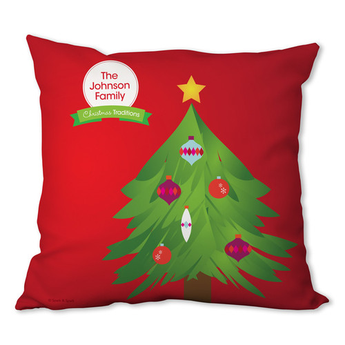 The Christmas Tree Tradition Personalized Pillow