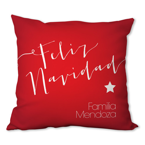 Mensaje de Feliz Navidad Personalized Pillow