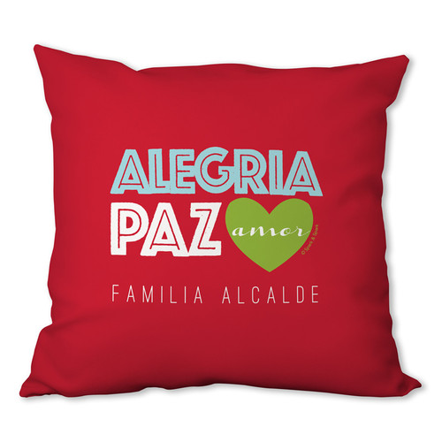 Alegria, Paz y Amor Personalized Pillow