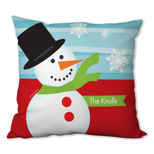 Mr. Snowman Personalized Pillow