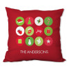 Christmas Symbols Personalized Pillow