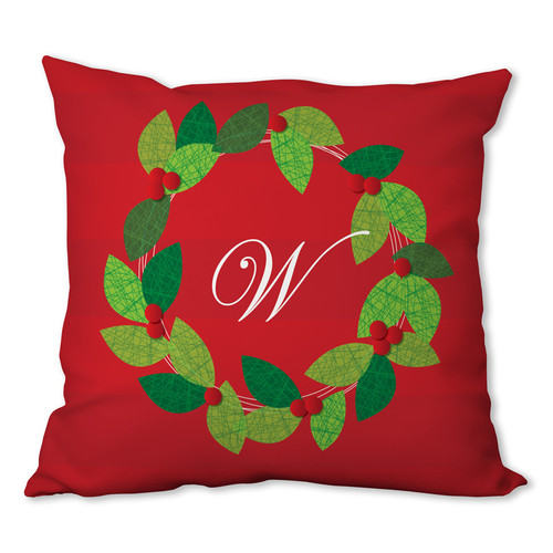 Elegant Wreath Personalized Pillow