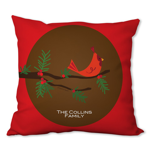 Christmas Branches Personalized Pillow