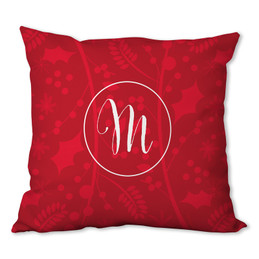 Christmas Initial Personalized Pillow