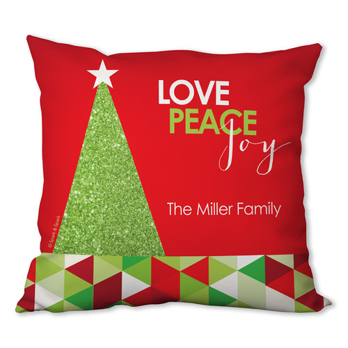 A Glitter Tree Personalized Pillow