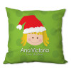 Santa's Hat (Girl) Personalized Pillow Santa's Hat (Girl) Personalized Pillow