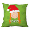 Santa's Hat (Girl) Personalized Pillow