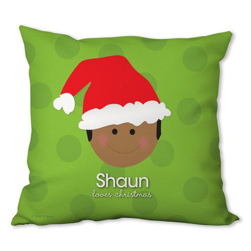 Santa's Hat (Boy) Personalized Pillow