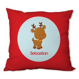 Sweet Baby Blue Deer Personalized Pillow