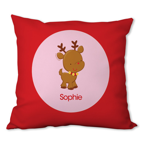 Sweet Baby Pink Deer Personalized Pillow