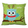 Xmas Baby Blue Owl Personalized Pillow