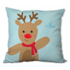 Sweet Reindeer on Blue Personalized Pillow