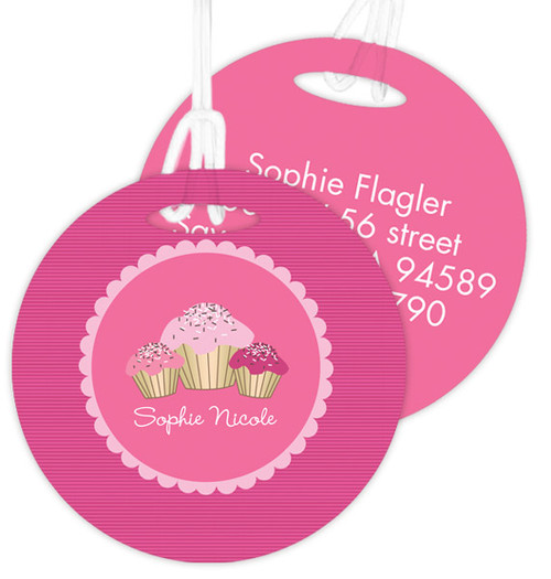 Sweet Cupcakes Luggage Tags For Kids