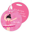 Love For Ballet Asian Girl Luggage Tags For Kids