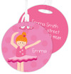 Love For Ballet Red Hair Girl Luggage Tags For Kids