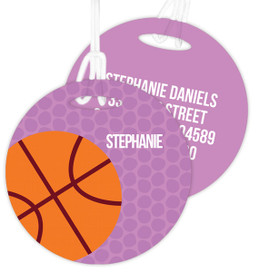 Basketball Fan Luggage Tags For Kids