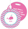 Sweet Pink Whale Luggage Tags For Kids