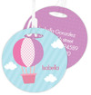 Pink Hot Air Balloon Kids Luggage Tags