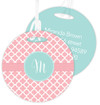 Pretty Pink Quatrefoil Luggage Tags For Kids