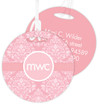 Pink Sweet Damask Luggage Tags For Kids