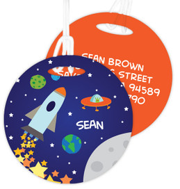 Rocket Launch Kids Luggage Tags
