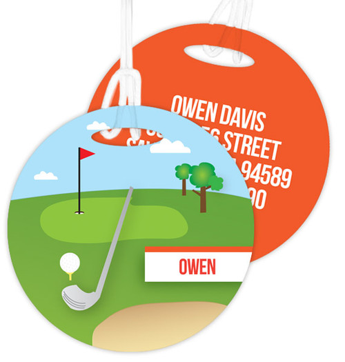 My Love For Golf Kids Bag Tags