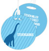 Dino And Me - Blue Luggage Tags For Kids