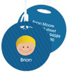 Just Like Me Boy - Blue Luggage Tags For Kids