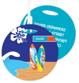 Surf The Waves Luggage Tags For Kids